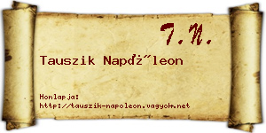 Tauszik Napóleon névjegykártya